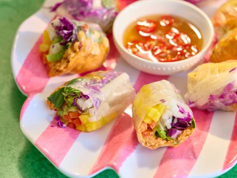 Red Curry Salmon Summer Rolls