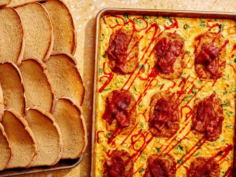 Sheet Pan Hash Brown Breakfast Sandwiches