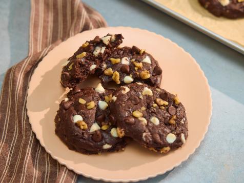 Triple Chocolate Walnut Cookies