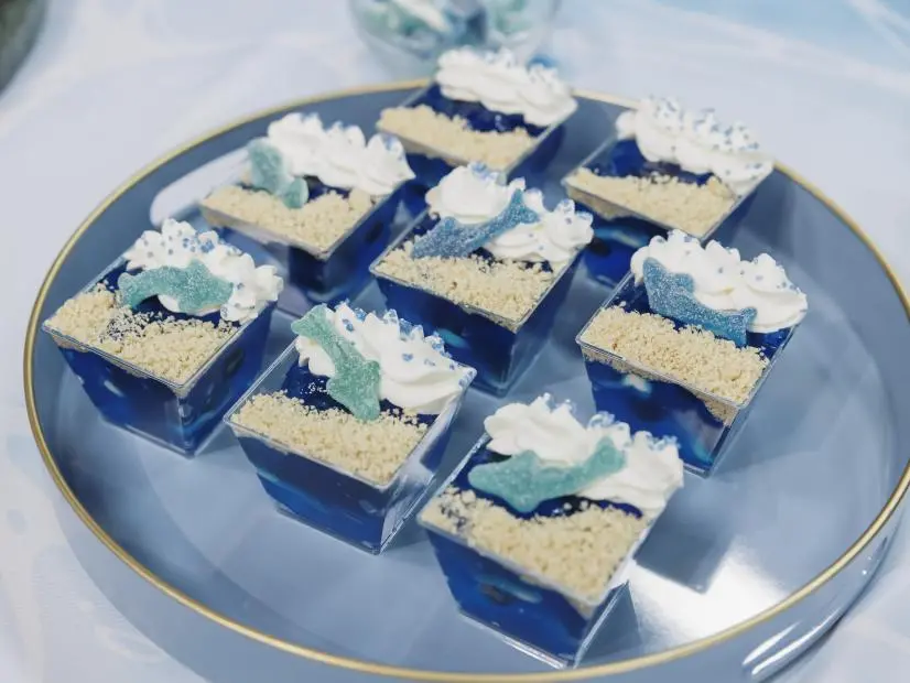 The Kitchen's Shark Dessert Cups, Finished Dish, as seen on The Kitchen, Season 39/40