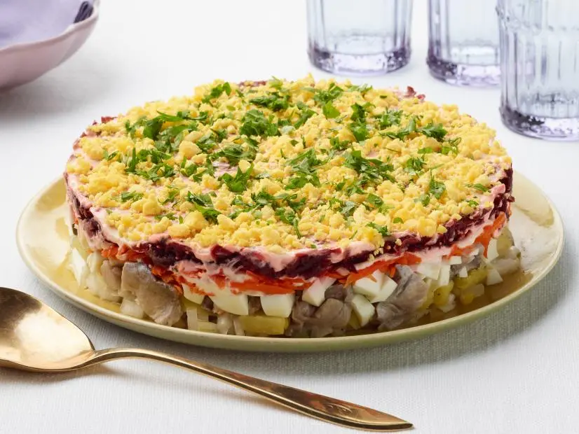 Food Network Kitchen’s Herring Under a Fur Coat, as seen on Food Network.