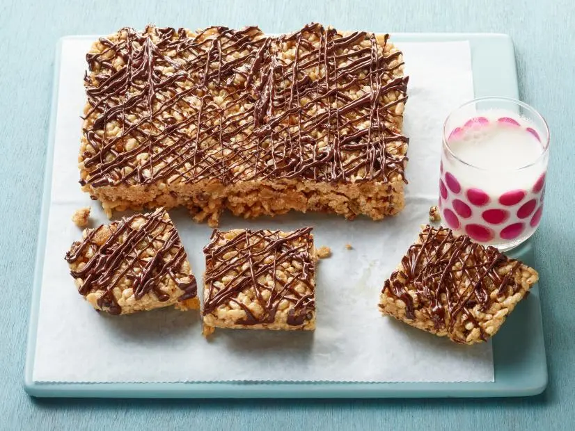 Food Network Kitchen’s Peanut Butter Cereal Treats, as seen on Food Network.