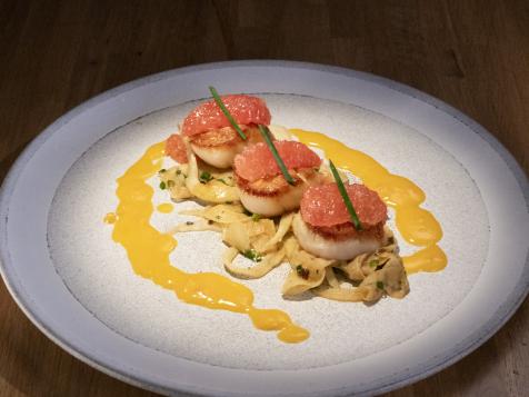 Seared Scallops with Fennel and Pink Grapefruit Beurre Blanc