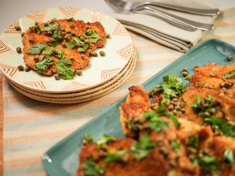 Alex Guarnaschelli makes Turkey Piccata, as seen on Food Network's The Kitchen