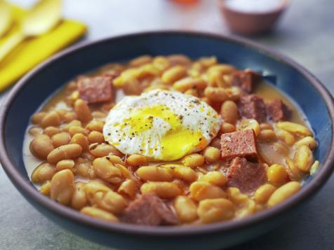 Pot of Beans + Runny Eggs