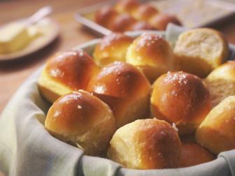 Beauty shot of Molly Yeh's Parkerhouse Rolls as seen in Girl Meets Farm Season 15