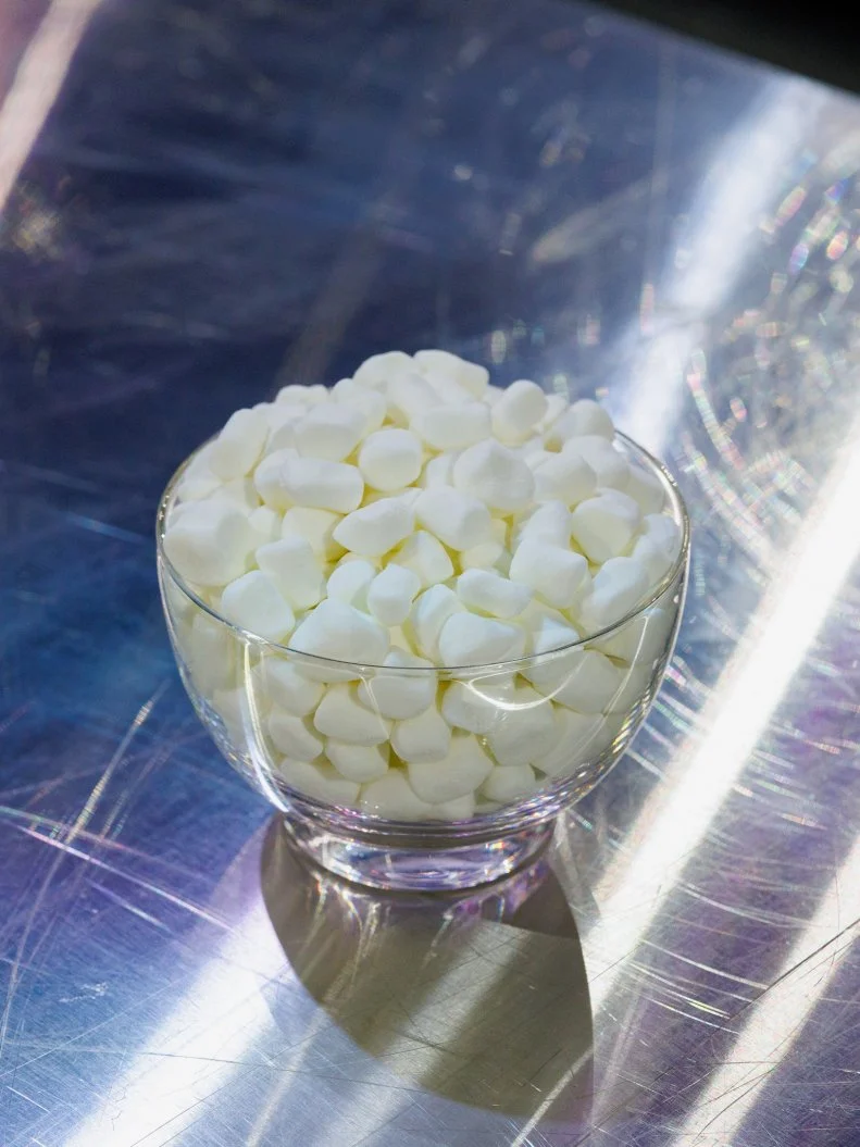 Contestant Chris Lombardi secret weapon ingredient - Marshmallow, as seen on Chef Grudge Match, Season 1.