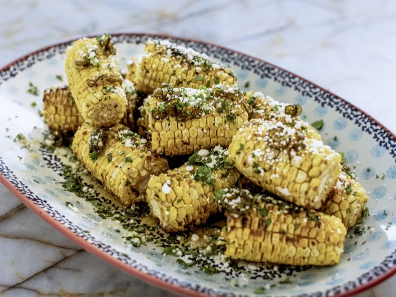 Close-up of Hot Honey Corn, as seen on The Pioneer Woman, Season 39