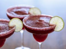 Ree likes to make her margarita syrups in advance. You can use any fruit to flavor a syrup. In the past she&rsquo;s used raspberries, mixed berries, watermelon &mdash; any fruit you like will work well in a margarita.