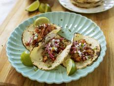Ree came up with this recipe as the centerpiece for a taco bar when she was holding a dinner party. Served with a range of fixins such as Cotija, cilantro, pico de gallo, pickled red onions and guacamole, it&rsquo;s an impressive, colorful feast.
