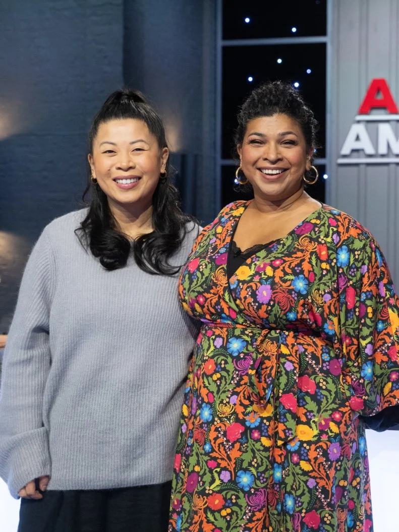 Judges Mei Lin and Aarti Sequeira, as seen on Alex vs America, Season 5.