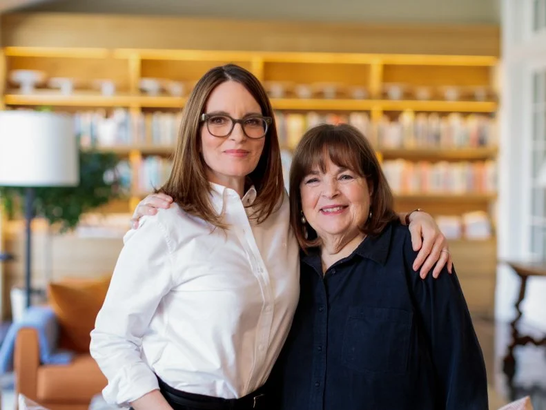 Ina Garten and Tina Fey, as seen on Be My Guest with Ina Garten, Season 7