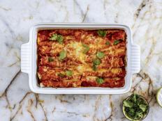 Ree has made all kinds of enchiladas over the years, but she thinks this might be her favorite. This version has a real homemade taste to it because she makes her own sauce rather than using one from a can.