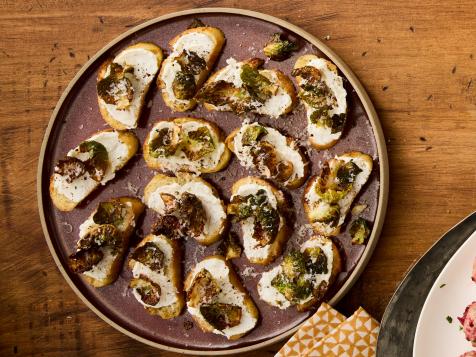 Ricotta Crostini with Brussels Sprouts
