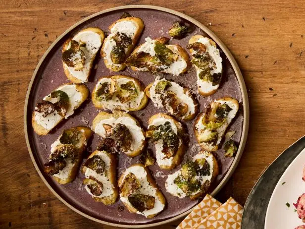 Ricotta Crostini with Brussels Sprouts Recipe | Alex Guarnaschelli