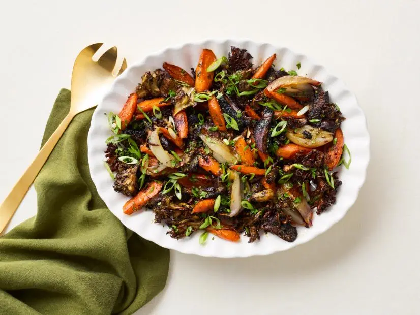 Roasted Miso Mushrooms and Carrots. Side dishes.
