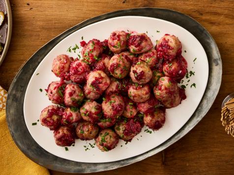 Turkey Meatballs with Cranberry Glaze