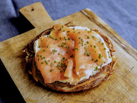 Potato Galettes with Smoked Salmon
