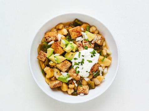 White Chili with Tofu and Hominy