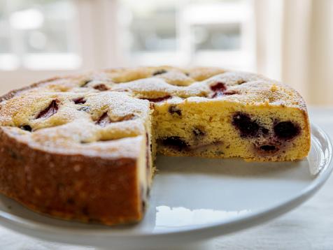 Tri-berry Ricotta Breakfast Cake