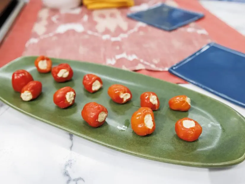 Katie Lee Biegel's Pimento Cheese Pepper Poppers, Finished Dish, as seen on The Kitchen, Season 40
