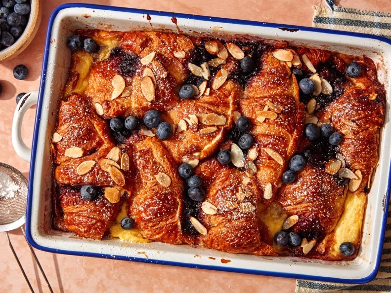 Blueberry Almond Croissant French Toast