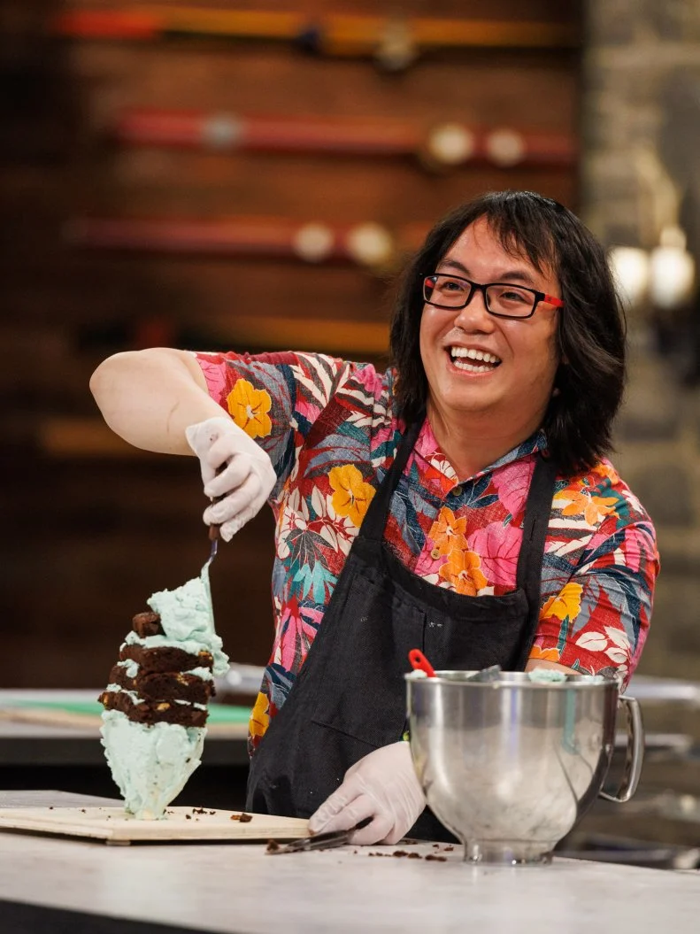 Contestant Cory Jong prepares his challenge 1 dish, as seen on Sweet Empire, Season 1