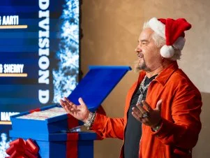Host Guy Fieri, as seen on Tournament of Champions Holiday, Season 1.