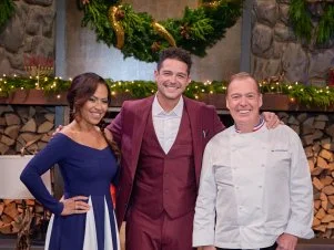 Yolanda Gampp, Wells Adams, and Jacques Torres, as seen on Sweet Empire: Winter Wars, Season 1.