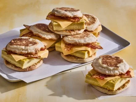 High-Protein Bacon, Egg and Cheese Sandwiches