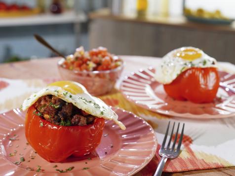 Sunny's Easy Huevos Rancheros Stuffed Peppers