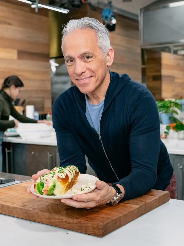 Geoffrey Zakarian features Butter Poached Lobster Rolls with Bibb Lettuce and Spicy, as seen on Food Network Kitchen Live.