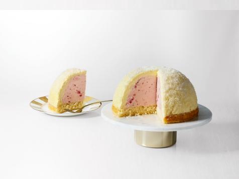 Champagne-Strawberry Ice Cream Bombe