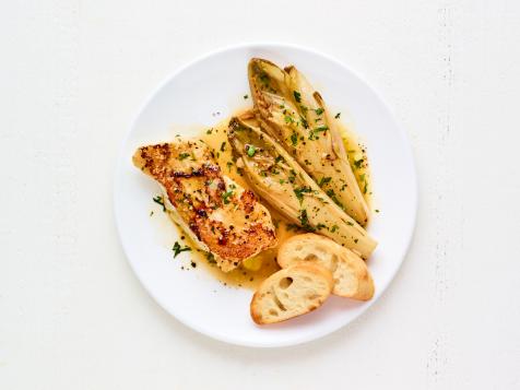 Cod with Braised Endive and Bagna Cauda Sauce