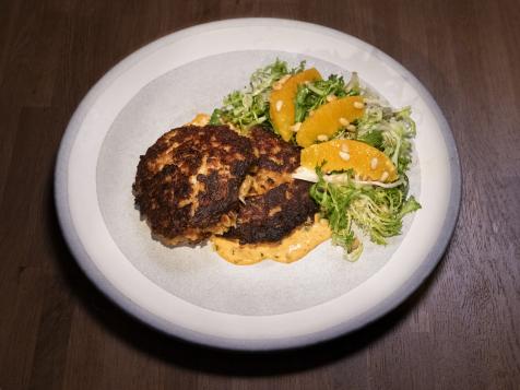 Crab Cakes with Spicy Remoulade and Citrus Frisée Salad