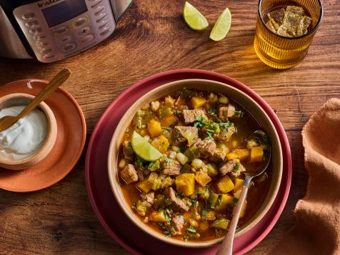 Instant Pot Pork, Pumpkin and Hominy Stew