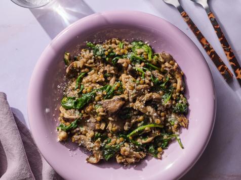 Mushroom, Spinach and Lentil Risotto