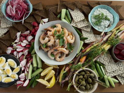 Scandinavian Board with Poached Shrimp