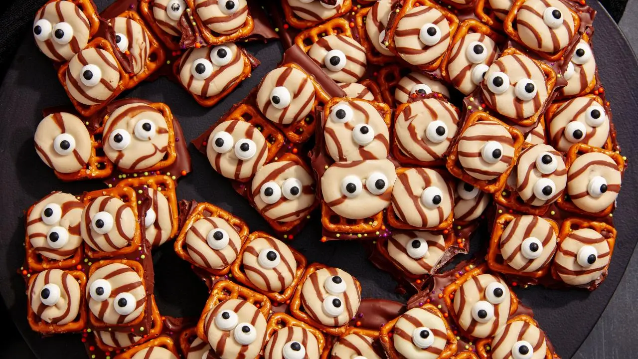 Eyeball Pretzel Bark