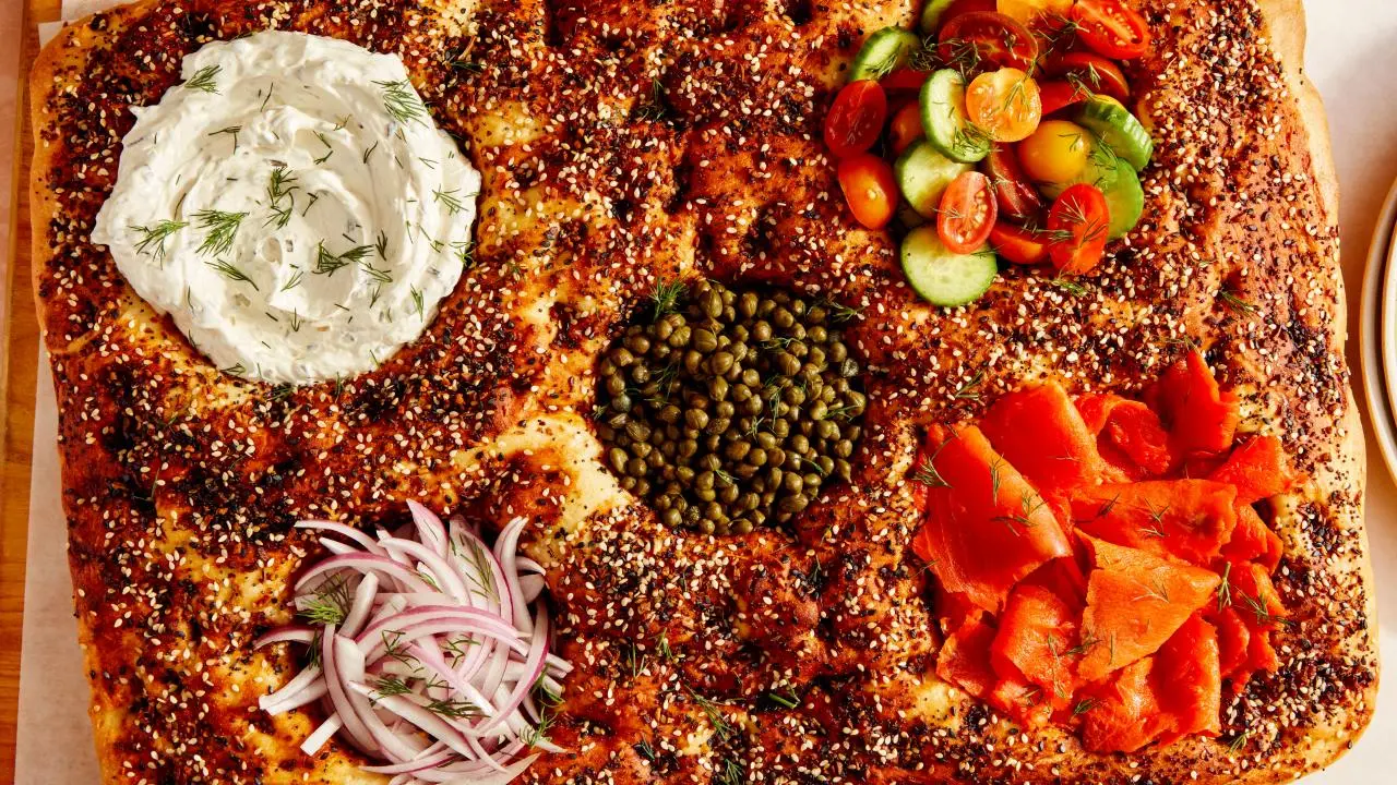 Focaccia Bagel Board