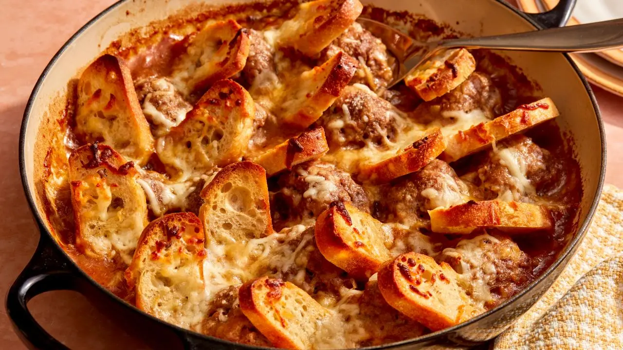 One-Pan French Onion Soup Meatballs