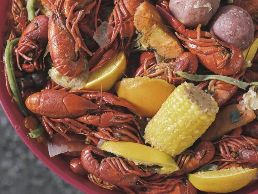 Hot Boiled Crawfish as prepared by Chef/Owner Jason Seithers at Seither's Seafood in New Orleans, Louisiana, as seen on Food Network's Triple D Nation, season 8.