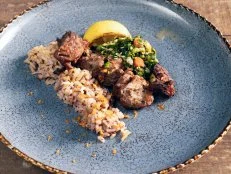 Round one dish for Green Team's Ara Zada and James Peck, as seen on Chopped Castaways: Season 1.