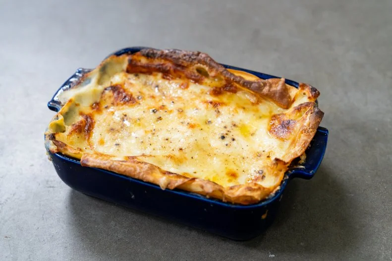 Host Gabe Bertaccini’s Lasagna Bianca, as seen on Cook Like an Italian with Gabe Bertaccini, Season 1.