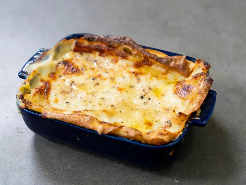Host Gabe Bertaccini’s Lasagna Bianca, as seen on Cook Like an Italian with Gabe Bertaccini, Season 1.