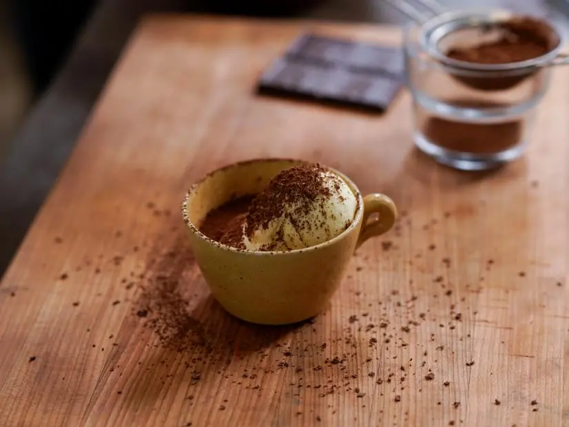 Host Gabe Bertacinni’s Tiramisu-Inspired Affogato, as seen on Cook Like an Italian, Season 1.