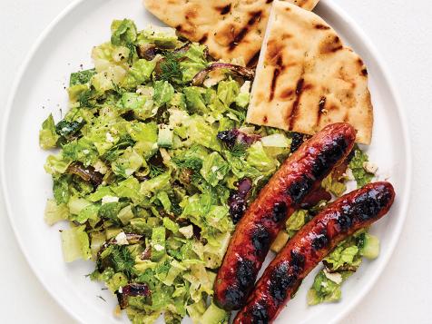 Chopped Salad with Grilled Merguez Sausage