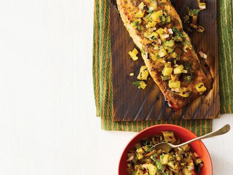 Spicy Cedar Plank Jerk Salmon