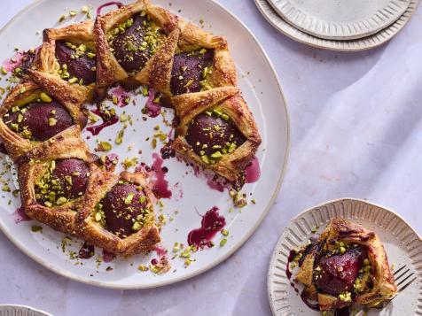 Poached Pear and Pistachio Wreath