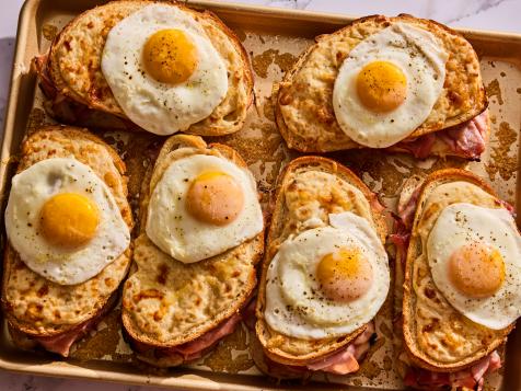 Sheet Pan Croque Madame Sandwiches